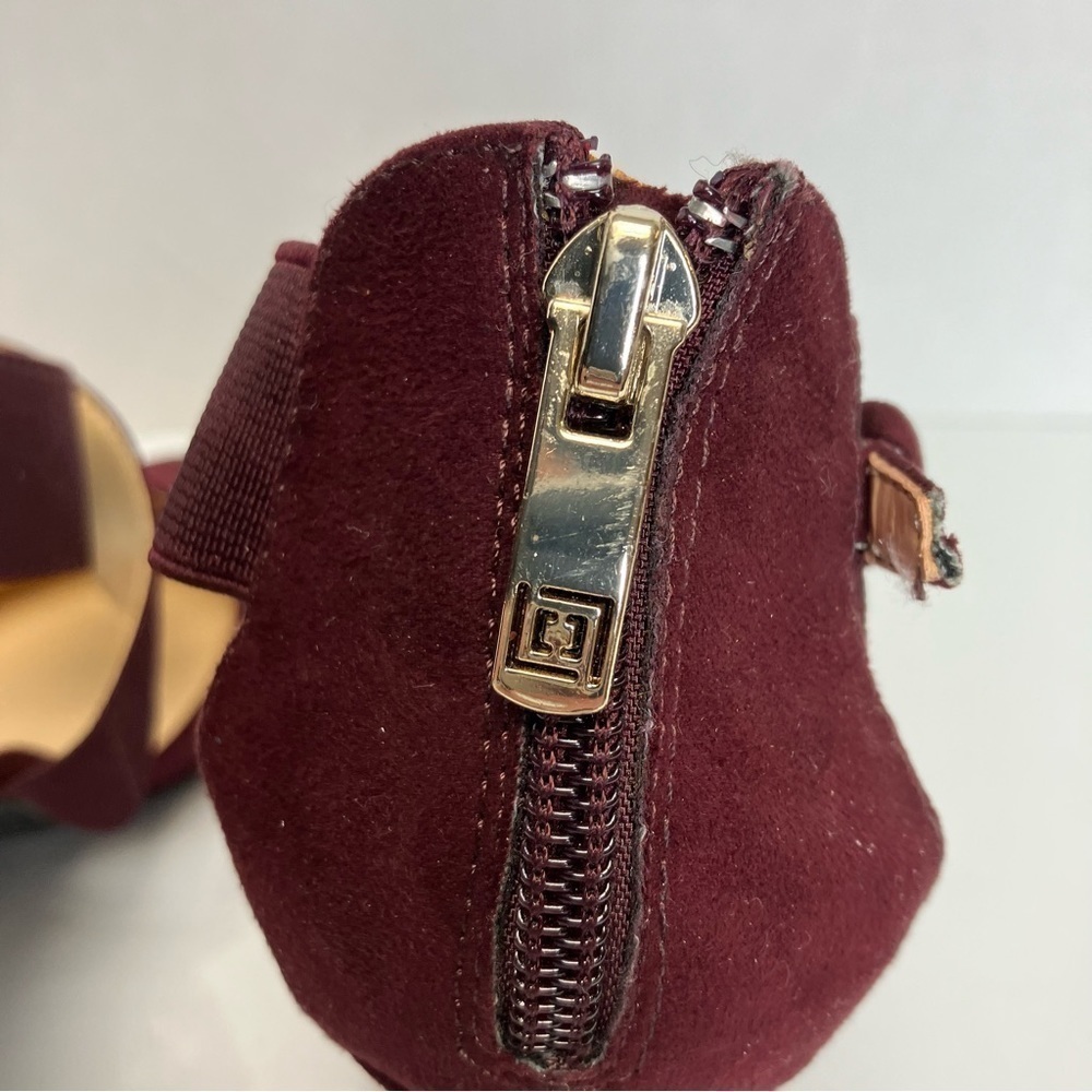 Liz Claiborne heel burgundy shoe size 8.5 - Picture 6 of 9